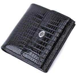 Женский фактурный кошелек из натуральной кожи ST Leather 22706 Черный b22706 фото