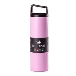 Термос для напоїв з ручкою Bottle Sport 500 мл з металевою колбою 24 см Фіолетовий LU-HPGM5009V фото