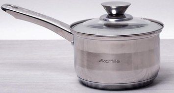 Ківш Kamille Springfield 2.1 л зі скляною кришкою KM-4526S фото