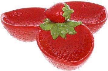 Менажниця керамічна Fruits "Strawberry" 24см, полуниця BD-928-043 фото