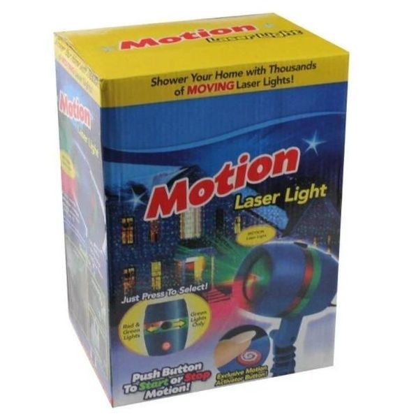 Лазерный проектор Star Shower Motion Laser Light (для дома и улицы) Blue L800378 фото
