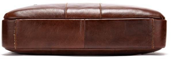 Деловая мужская сумка из зернистой кожи Vintage 14836 Коричневая b14836 фото