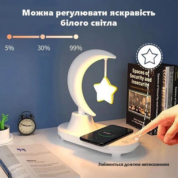 Ночник с колонкой Music Atmosphere Lamp с функцией беспроводной зарядки L703112 фото