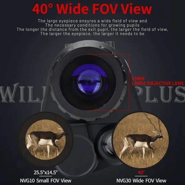 Комплект - монокуляр нічного бачення NVG30 Wi-Fi 940nm + шолом (ABS-пластик) + кріплення (Чорний) L703263 фото