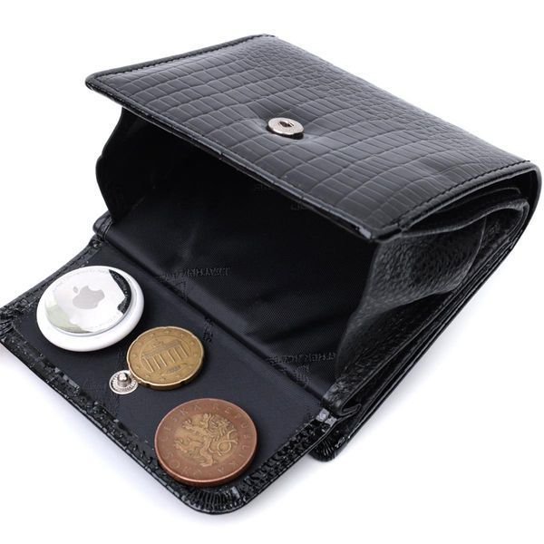 Жіночий фактурний гаманець із натуральної шкіри ST Leather 22706 Чорний b22706 фото