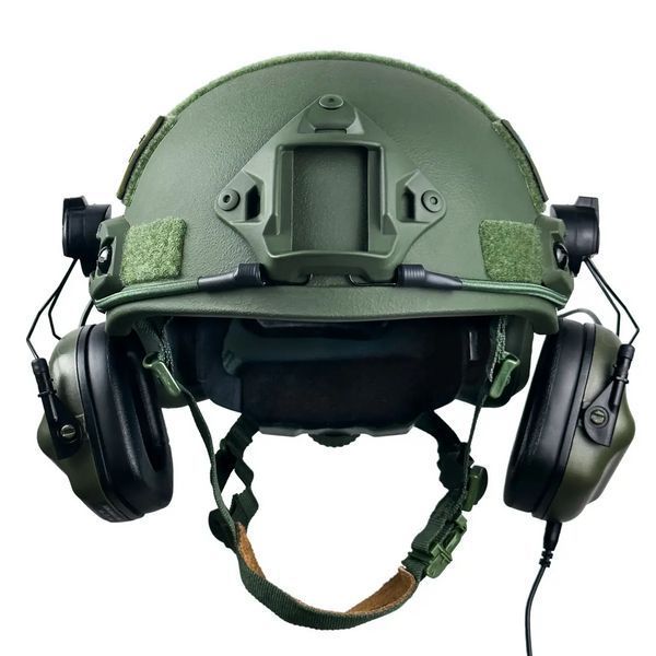 Комплект Шолом кевларовий Fast NIJ IIIA + навушники Earmor M31H Mod3 (Ranger Green) розмір XL L9006602 фото
