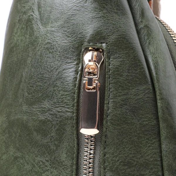 Сумка з однією лямкою через плече з гладкої екошкіри Vintage 22771 Зелена b22771 фото