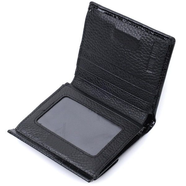 Жіночий фактурний гаманець із натуральної шкіри ST Leather 22706 Чорний b22706 фото