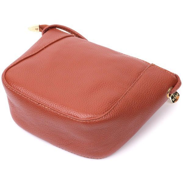 Небольшая женская сумка через плечо из натуральной кожи Vintage 22300 Коричневая b22300 фото