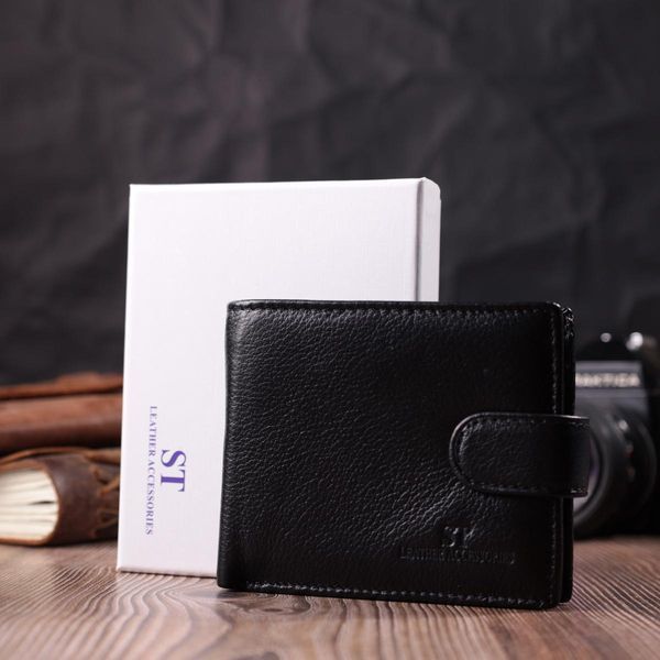 Кошелек для мужчин из натуральной кожи ST Leather 22461 Черный b22461 фото