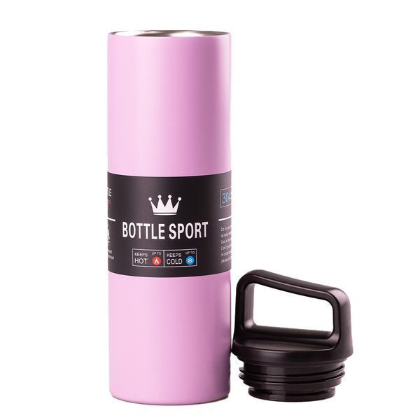 Термос для напоїв з ручкою Bottle Sport 500 мл з металевою колбою 24 см Фіолетовий LU-HPGM5009V фото