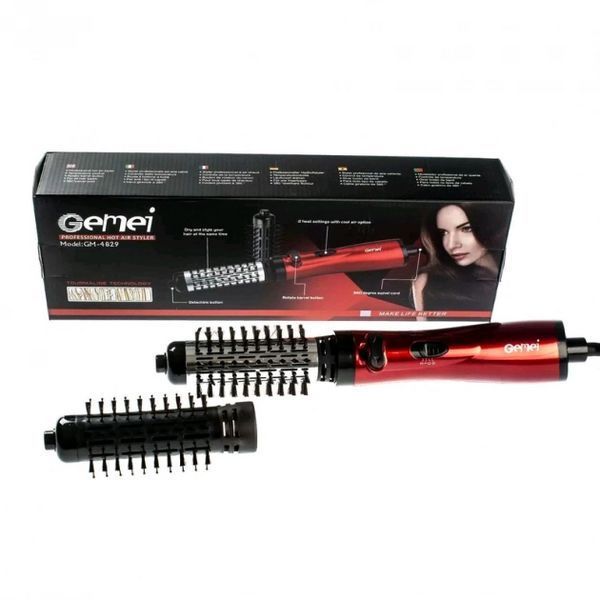 Фен-щітка для волосся, що обертається Gemei Gm-4829 L482900 фото