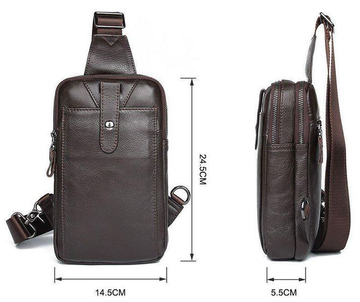 Сумка чоловіча шкіряна через плече Vintage 14983 Коричнева b14983 фото