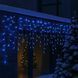 Уличная гирлянда бахрома 12 (м) 200 led светодиодов синяя белый провод LU-12MWBL фото 1
