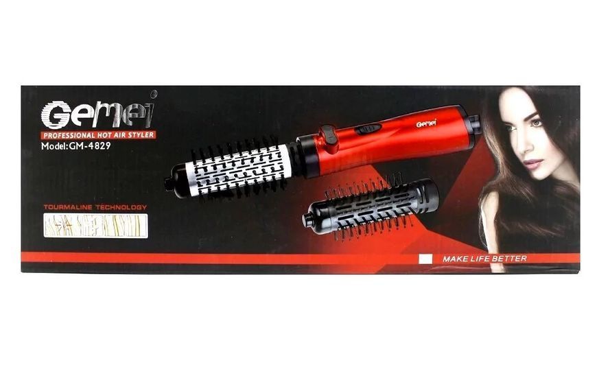 Фен-щітка для волосся, що обертається Gemei Gm-4829 L482900 фото