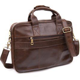 Кожаная сумка для ноутбука Vintage 30,5х40х5,5 см Коричневая b20391 фото