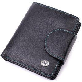 Кожаный женский кошелек с монетницей снаружи ST Leather 19454 Черный b19454 фото