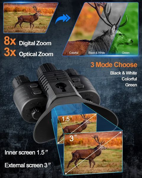 Прибор ночного видения NV-880 8x16MP 1080P HD WiFi 850nm (до 600м в темноте) + крепление FMA L4G2 (пластик) L703215 фото