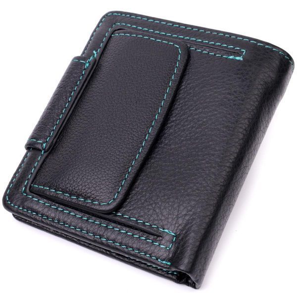 Кожаный женский кошелек с монетницей снаружи ST Leather 19454 Черный b19454 фото