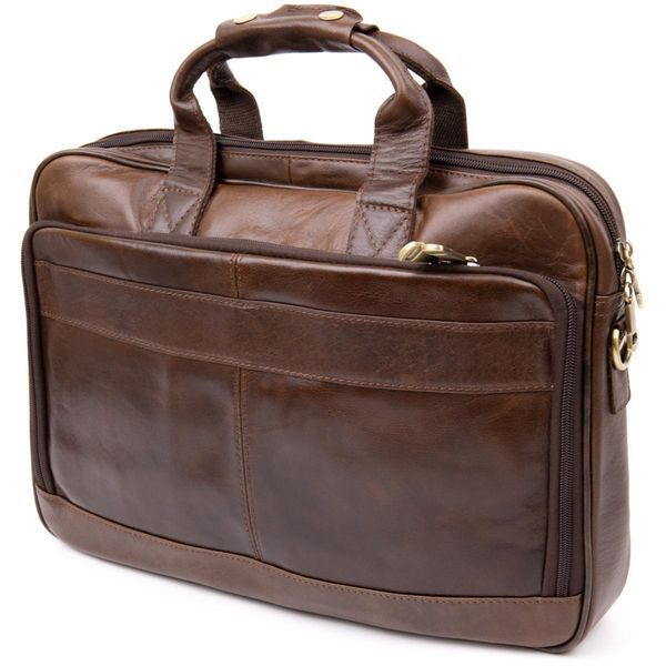 Кожаная сумка для ноутбука Vintage 30,5х40х5,5 см Коричневая b20391 фото