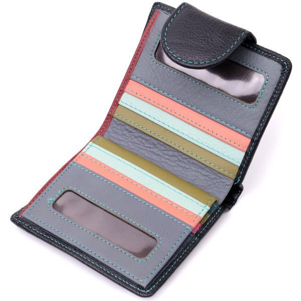 Кожаный женский кошелек с монетницей снаружи ST Leather 19454 Черный b19454 фото