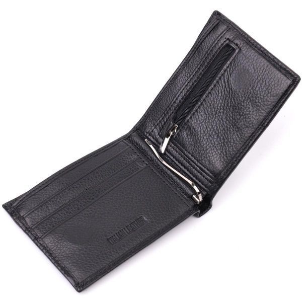 Чоловічий гаманець-затиск з натуральної шкіри ST Leather 22460 Чорний b22460 фото