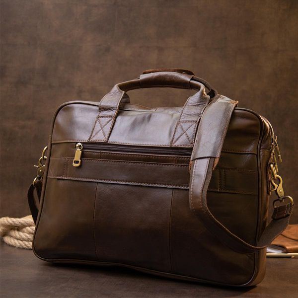 Кожаная сумка для ноутбука Vintage 30,5х40х5,5 см Коричневая b20391 фото