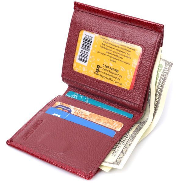 Фактурний жіночий гаманець із натуральної шкіри ST Leather 22705 Червоний b22705 фото
