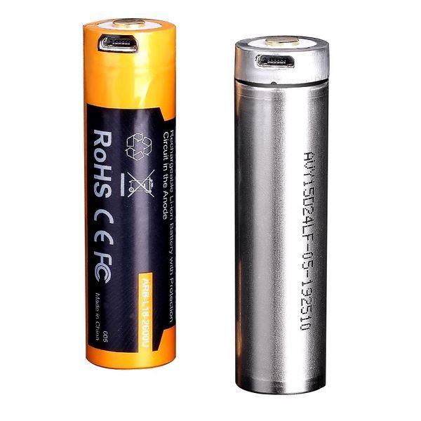 Акумулятор 18650 Fenix ​​3500mAh Li-Ion із micro-usb зарядкою (Чорно-жовтий) L712734 фото