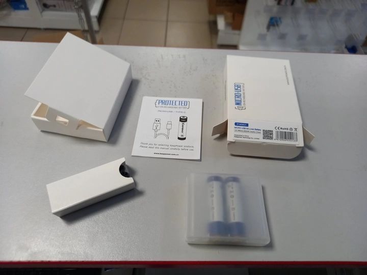 Аккумулятор 14500 Keeppower Li-ion R6 1950mAh / 2bl (P1450U1 AA) L195014 фото