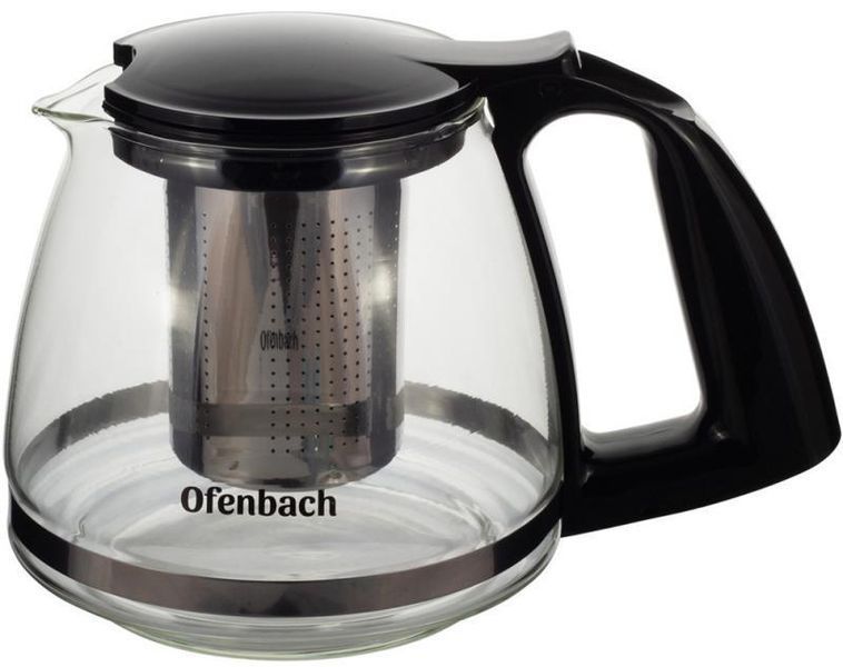 Чайник скляний заварювальний Ofenbach 750 мл зі знімним ситечком (0614s) NB-100614S фото