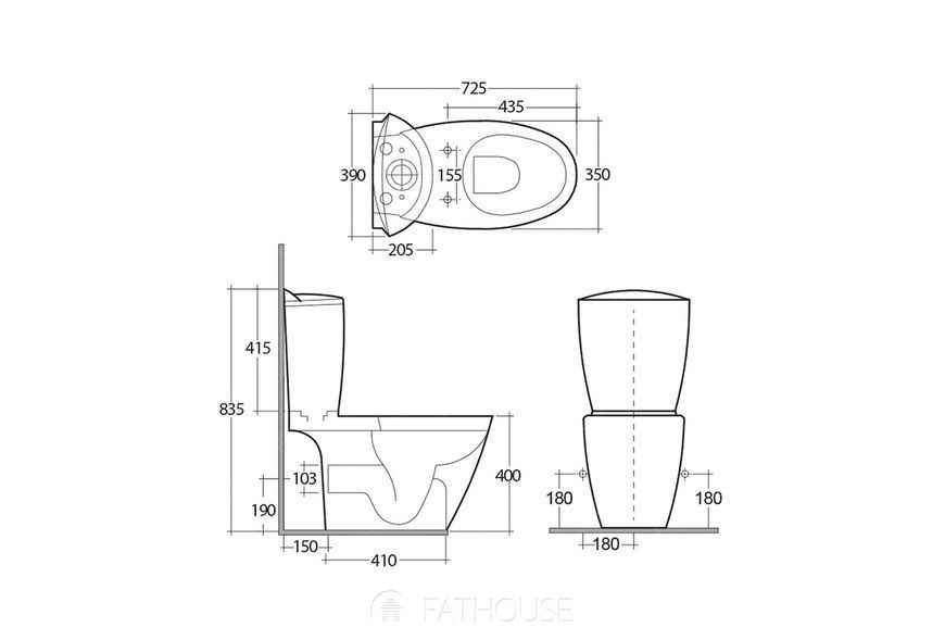 Унитаз RAK Ceramics Venice (унитаз бачок крышка ABS Soft Close Delux) (RAK0040) Белый L900157 фото