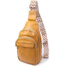 Жіноча сумка з однією лямкою через плече з гладкої екошкіри Vintage 22769 Жовта b22769 фото