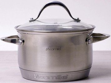 Каструля Kamille Mystery 6.5 л зі скляною кришкою, 7-шарове дно KM-4724S фото