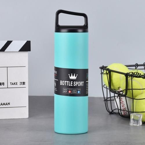 Термос Bottle Sport 500 мл із нержавіючої сталі з ручкою м'ятний LU-HPGM5009M фото
