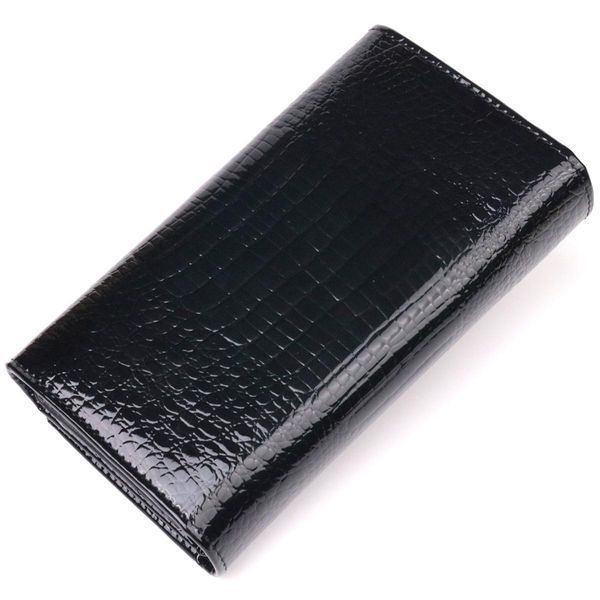 Лаковый женский кошелек с визитницей ST Leather 19403 Черный b19403 фото