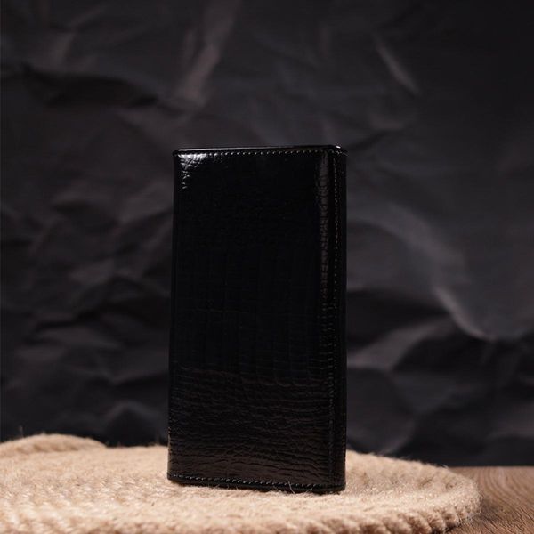 Лаковый женский кошелек с визитницей ST Leather 19403 Черный b19403 фото