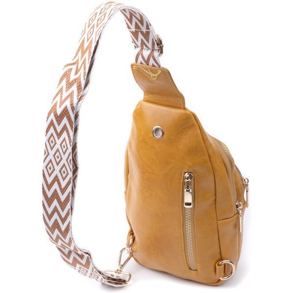 Жіноча сумка з однією лямкою через плече з гладкої екошкіри Vintage 22769 Жовта b22769 фото