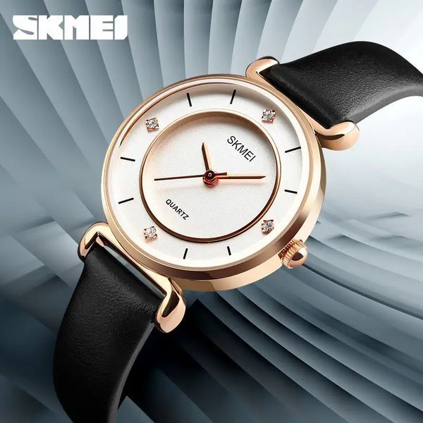 Женские классические часы Skmei 1330 (Золотистые) L13303 фото