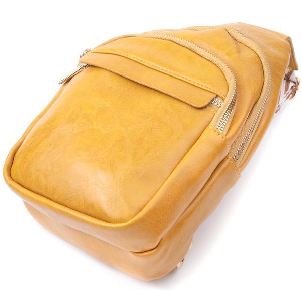 Жіноча сумка з однією лямкою через плече з гладкої екошкіри Vintage 22769 Жовта b22769 фото