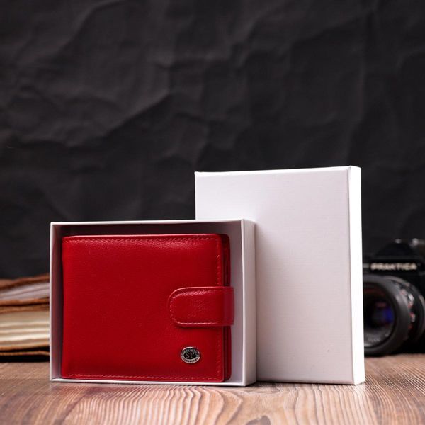 Жіноче портмоне з блоком для карт з натуральної шкіри ST Leather 19471 Червоний b19471 фото