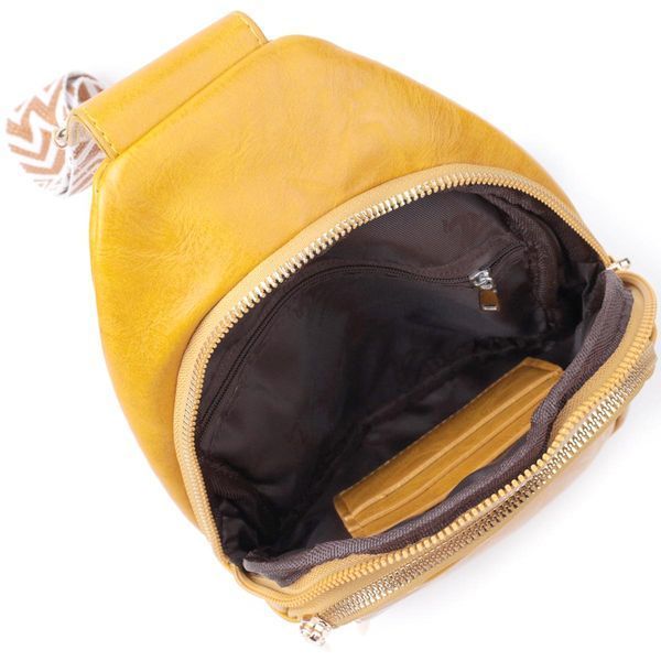 Жіноча сумка з однією лямкою через плече з гладкої екошкіри Vintage 22769 Жовта b22769 фото