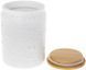 Банка Ceram-Bamboo для сыпучих продуктов 1.1 л, белая матовая керамика с бамбуковой крышкой BD-304-953 фото 1