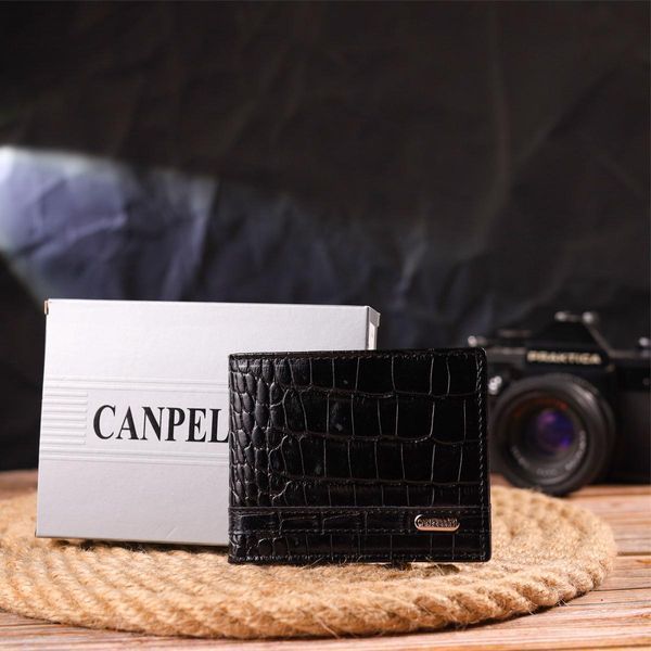 Зажим для денег из натуральной фактурной кожи CANPELLINI 21520 Черный b21520 фото