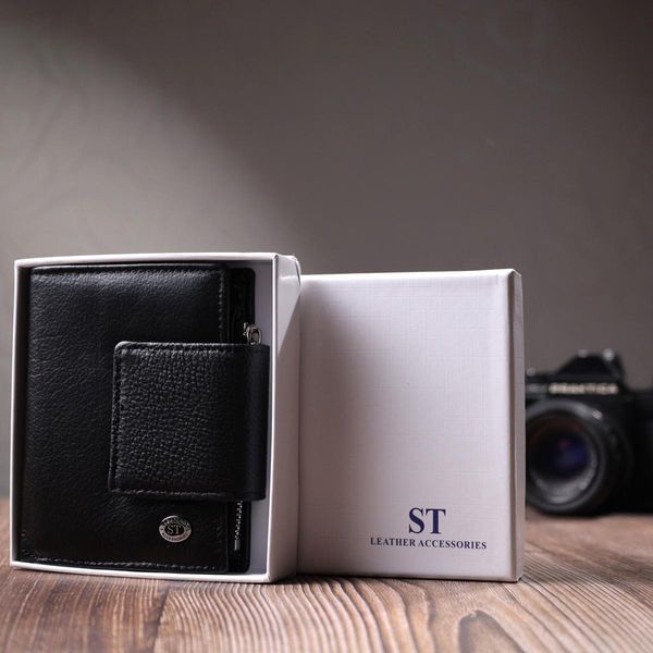 Вертикальний гаманець для жінок із натуральної шкіри ST Leather 22703 Чорний b22703 фото