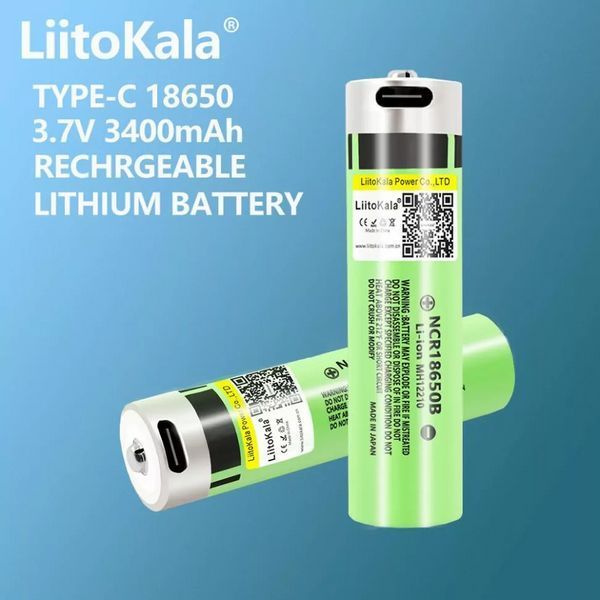 Акумулятор LiitoKala Lii-USB-34B 18650 3400mah із захистом (Зелений) L703364 фото