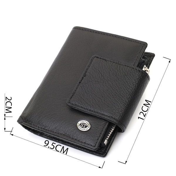 Вертикальний гаманець для жінок із натуральної шкіри ST Leather 22703 Чорний b22703 фото