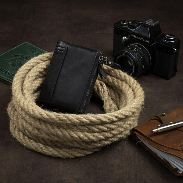Кошелек унисекс из натуральной кожи Vintage 14941 Черный b14941 фото