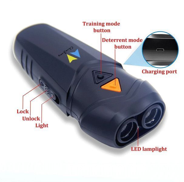 Ультразвуковой отпугиватель собак Ultrasonic PU70 с фонариком и функцией дрессировки L707919 фото