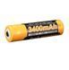 Аккумулятор 18650 Fenix 3400mAh 3.6V Li-ion с Type-C зарядкой (Черно-желтый) L712732 фото 3